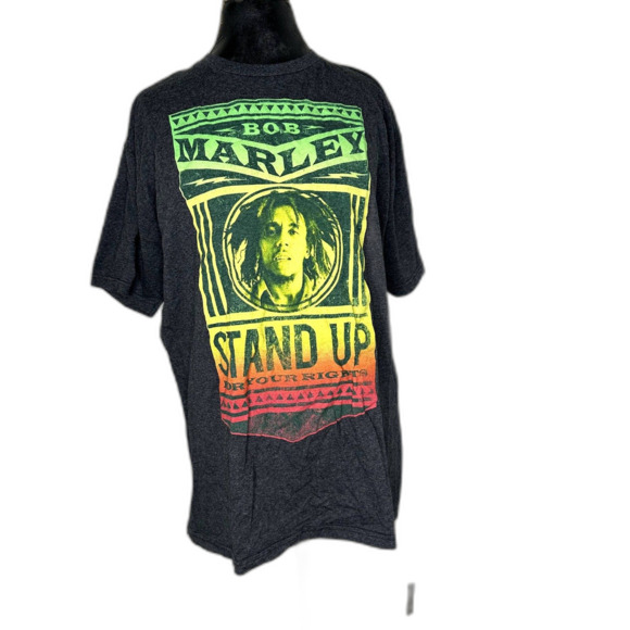Bob Marley Graphic T-Shirt XL Reggae Rasta Stand Up Tee Music Legend Unisex - Picture 1 of 6